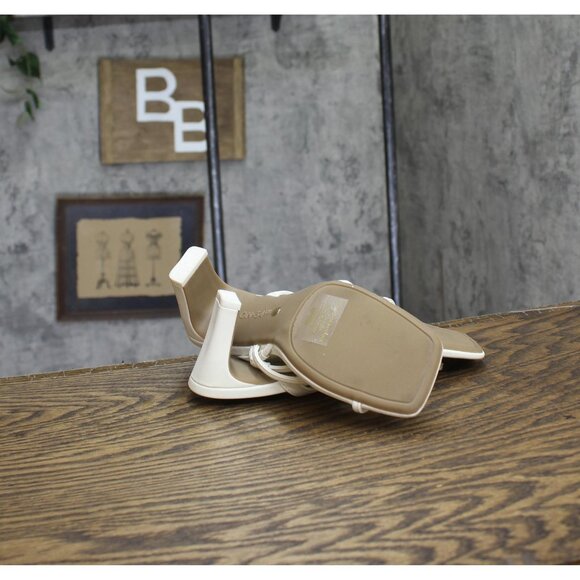 On 34th Womens Cloverr Strappy Block Heels 10018690400 White Smooth 5.5M - Picture 5 of 10